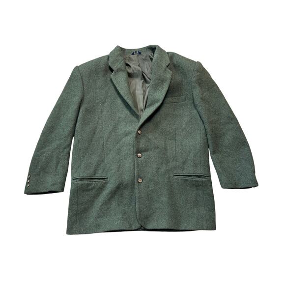 GAP Classic 3 Button Men’s Oversized blazer Wool Blend, Green; Vintage 80's-90's - Picture 1 of 10